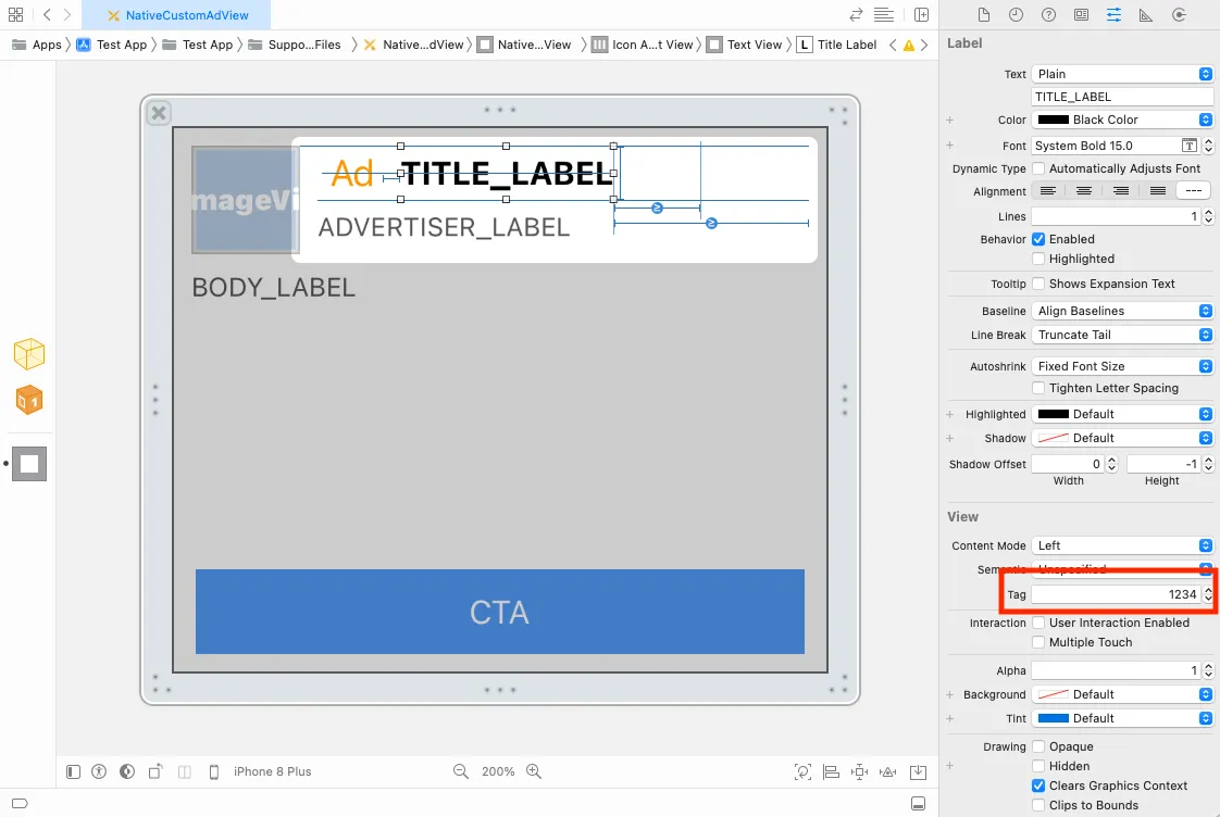 NativeCustomAdView。 看法。 标签:1234